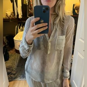 Zara snakeskin blouse